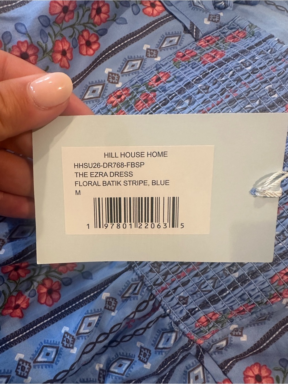 Hill House Ezra Blue Floral Maxi Dress with Wide Straps - Picture 4 of 7